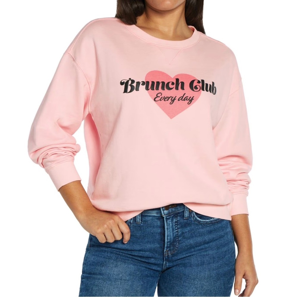 Wildfox Pink Sweatshirt “Brunch Club Everyday”